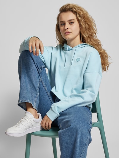 Hugo Blue Oversized Cropped Hoodie mit Label-Detail Modell 'Dilvie' Schilf 3