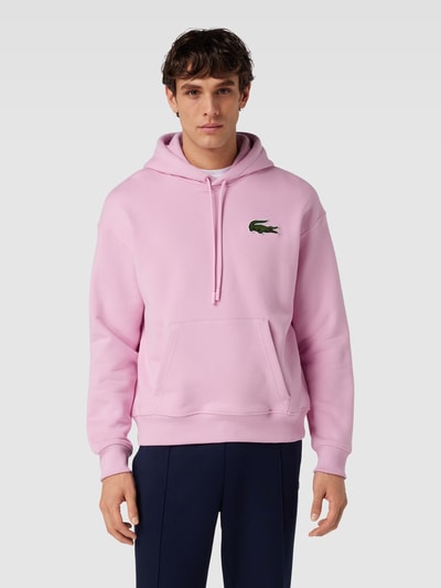 Lacoste Hoodie mit Label-Stitching Altrosa 4