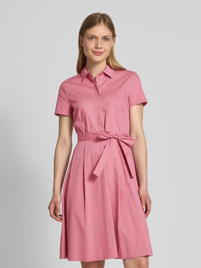 Christian Berg Woman Selection Hemdblusenkleid mit Bindegürtel und kurzer Knopfleiste Mauve 4