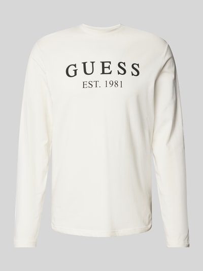 Guess Shirt met lange mouwen en labelprint Wit - 1