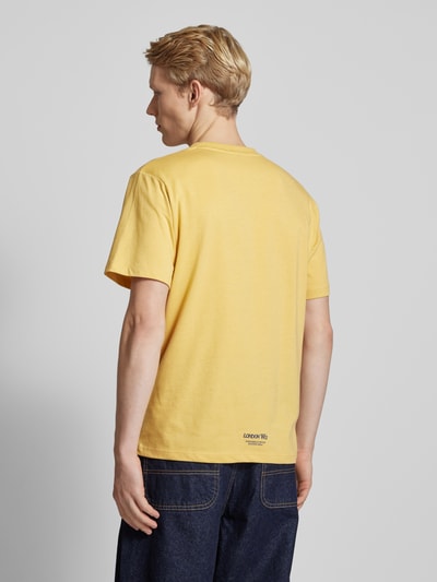 Pepe Jeans T-Shirt mit Label-Stitching Modell 'DAMIAN' Gelb 5