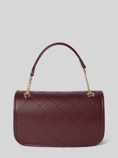 VALENTINO BAGS Handtasche mit Steppnähten und Label-Applikation Modell 'MANSION' Bordeaux 3