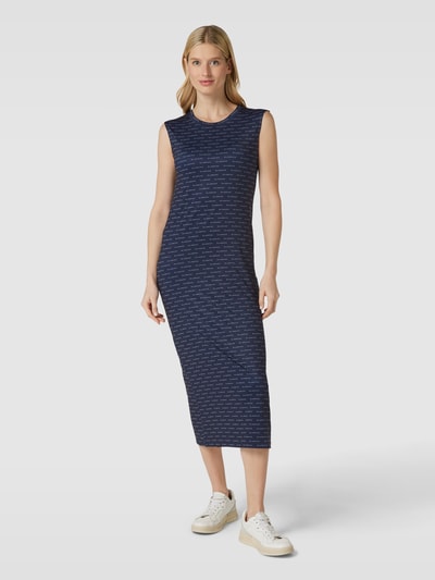 Blanche Midi-jurk met all-over logomotief Marineblauw - 4