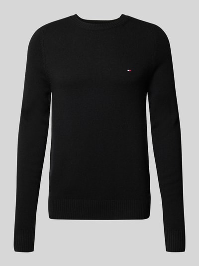 Tommy Hilfiger Regular Fit Strickpullover aus feinster Wolle  Black 2