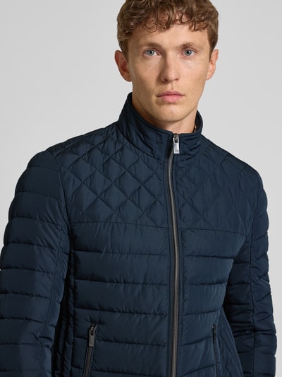 Christian Berg Men Kurtka pikowana z kieszeniami zapinanymi na zamek błyskawiczny Granatowy 3