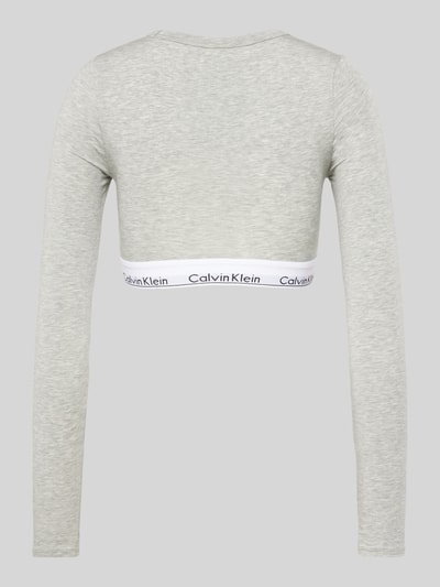 Calvin Klein Underwear Cropped Longsleeve mit Rundhalsausschnitt Hellgrau 3