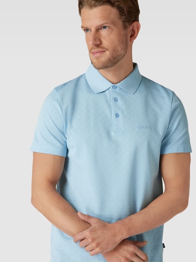 JOOP! Collection Poloshirt mit Strukturmuster Modell 'Pacay' Hellblau 3