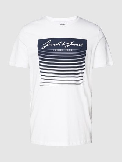 Jack & Jones T-shirt met ronde hals, model 'STOKE' Wit - 2