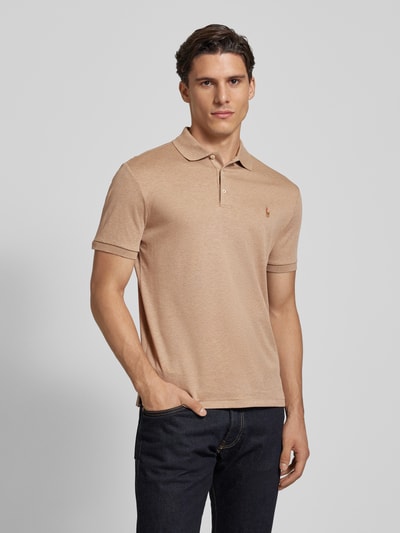 Polo Ralph Lauren Regular fit poloshirt met labelstitching Beige - 4