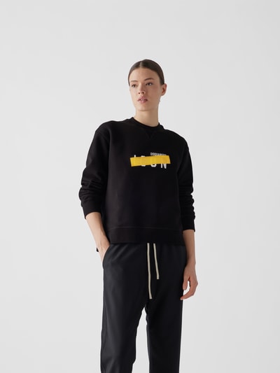Dsquared2 Sweatshirt mit Label-Print Schwarz 4