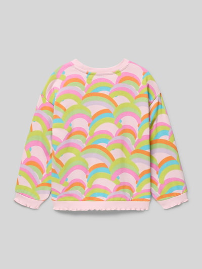 Productfoto, Regular Fit Sweatshirt mit Allover-Motiv-Print van Blue Seven, katoen, kleurrijk patroon, ronde hals, elastische boorden