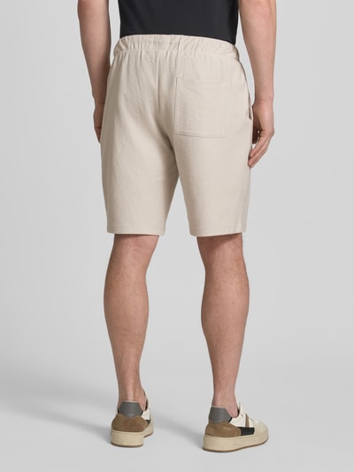 Fynch-Hatton Bermudas mit Strukturmuster und elastischem Bund Offwhite 5