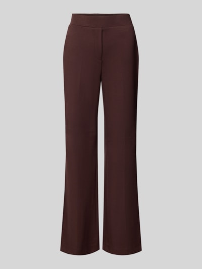 Produktfoto, Flared Cut Hose mit elastischem Bund von Christian Berg Woman in Braun, Material-Mix mit Viskose-Anteil, sichtbare Gesäßtaschen