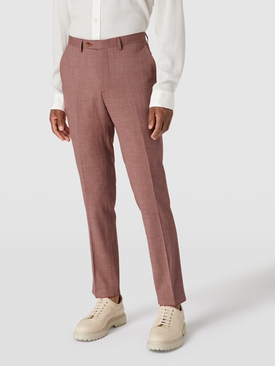 MCNEAL Slim fit pantalon in gemêleerde look Lichtrood - 4