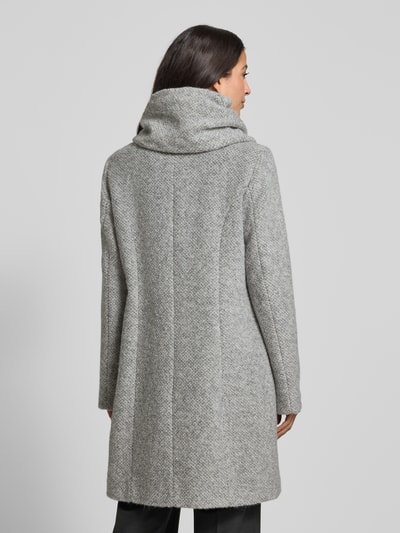 Milo Coats Mantel mit Kapuze und Knopfleiste Modell 'STELLA' Hellgrau 5