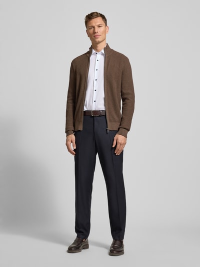 MCNEAL Strickjacke mit Reißverschluss Hellbraun Melange 1