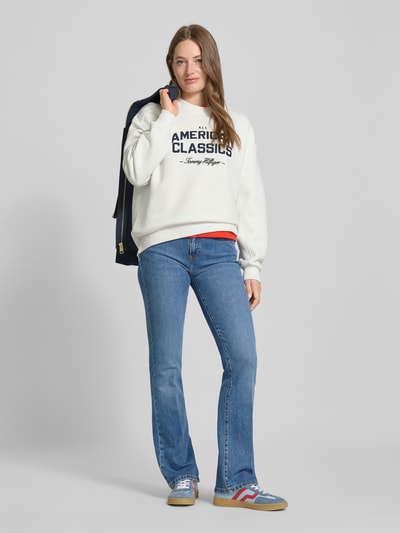 Tommy Hilfiger Relaxed Fit Terry-Sweatshirt aus Baumwollmix Ecru 1