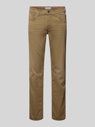 Brax Jeansy o kroju straight fit z dodatkiem streczu model ‘CHUCK’ Khaki 2