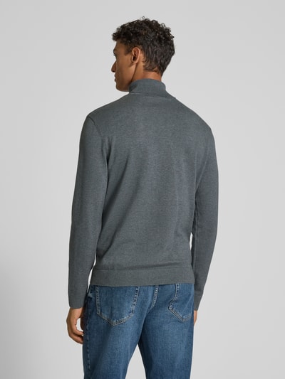 Tom Tailor Regular fit coltrui van puur katoen Antraciet - 5