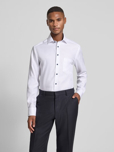 OLYMP Modern Fit Businesshemd mit Kentkragen Modell 'Global Kent' Weiss 4
