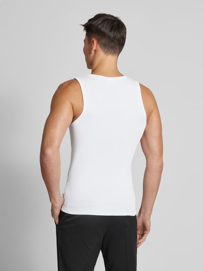 JAKE*S STUDIO MEN Tanktop met ronde hals en labeldetail Wit - 5