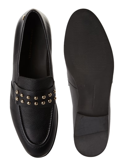 Tommy Hilfiger Loafer aus Leder mit Nieten Black 5