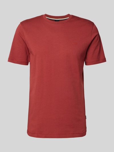 BOSS T-shirt met labelprint, model 'Thompson' Bordeaux - 2