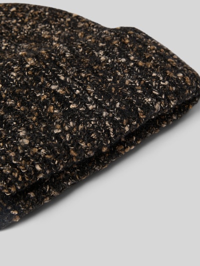 OPUS Strickmütze mit breitem Umschlag Modell 'Aderi nab' Black 2