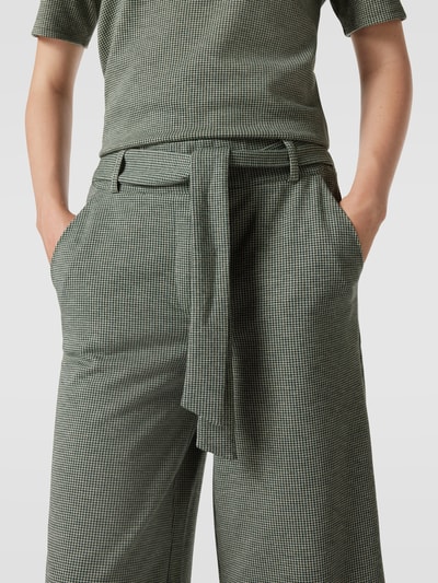 Jake*s Casual Culotte mit Hahnentrittmuster Gruen 3