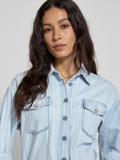 Liu Jo White Jumpsuit in Denim-Optik Modell 'TUTA CORTA' Hellblau 3