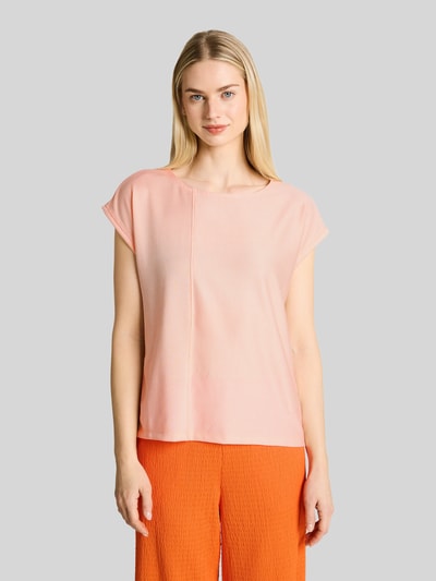 Tom Tailor Denim Relaxed Fit T-Shirt mit Rundhals Ausschnitt Apricot 4