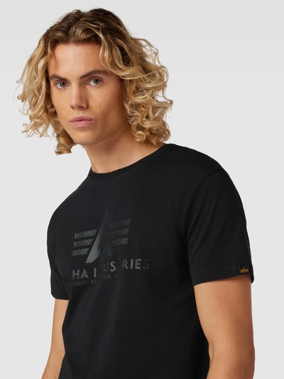 Alpha Industries T-shirt met labelprint Zwart - 3