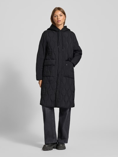 Jake*s Casual Steppmantel mit Kapuze Black 4