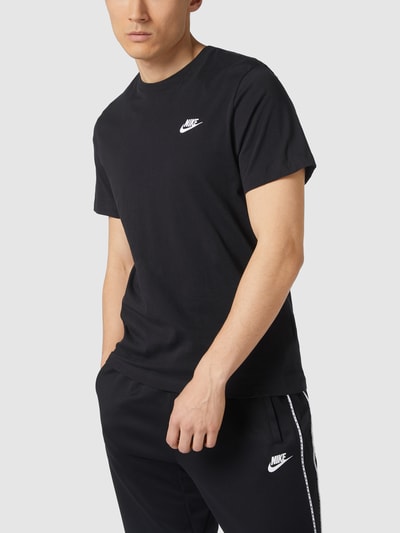 Nike T-shirt in gemêleerde look, model 'CLUB' Zwart - 4