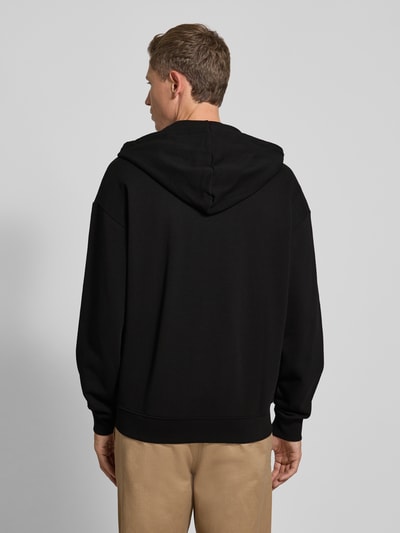 HUGO Relaxed Fit Sweatjacke aus reiner Baumwolle Modell 'DAPOZIP' Black 5