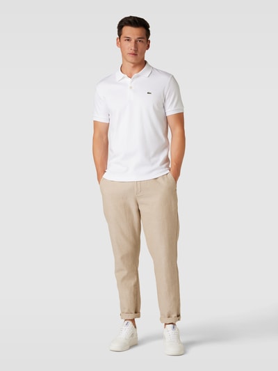 Lacoste Poloshirt met logostitching Wit - 1