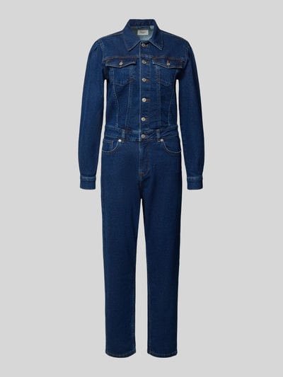 Pepe Jeans Taillierter Jumpsuit aus Baumwoll-Mix Model 'VALA' Blau 2