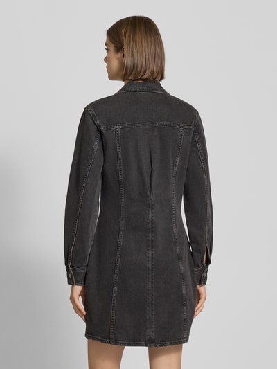 Calvin Klein Jeans Minikleid in Denim-Optik mit Logo-Patch Black 5