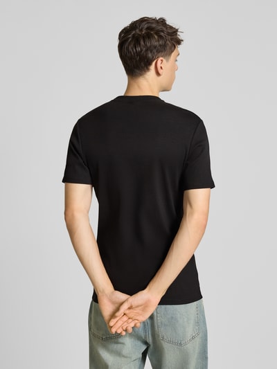 Only & Sons Regular Fit T-Shirt mit Rippstruktur Modell 'TANNER' Black 5