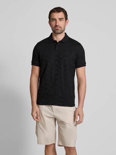 BOSS Green Regular Fit Poloshirt mit Label-Detail Modell 'Pirax' Black 4