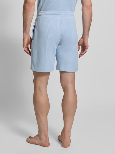 BOSS Regular Fit Shorts mit Waffelstruktur Modell 'STRUCTURE' Hellblau 5