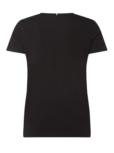 Tommy Hilfiger T-Shirt aus Baumwolle mit Logo-Print  Black 3