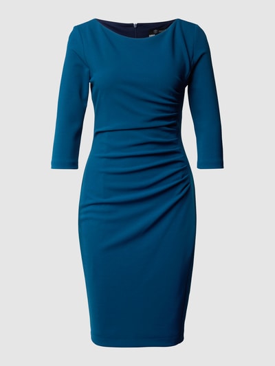 Paradi Cocktailkleid mit 3/4-Ärmeln und Raffungen Petrol 2