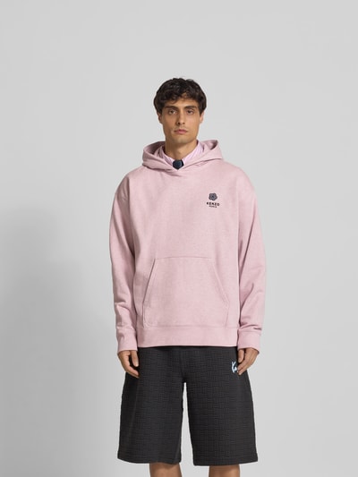 Kenzo Regular Fit Hoodie mit Logo-Stitching Hellrosa 4