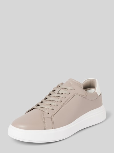 CK Calvin Klein Sneaker mit Schnürung in unifarbenem Design Beige 1