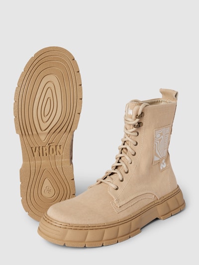 Viron Boots aus Baumwolle mit Schnürverschluss Beige 4