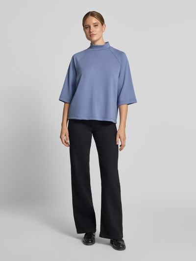 Soyaconcept Bluza o luźnym kroju z mieszanki modalu model 'BANU' Błękitny 1