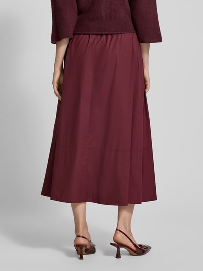 ROBE LÉGÈRE Midirock mit elastischem Bund Bordeaux 5