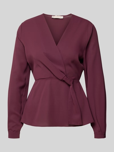 Rinascimento Regular fit blouse met knoopdetail Bordeaux - 2