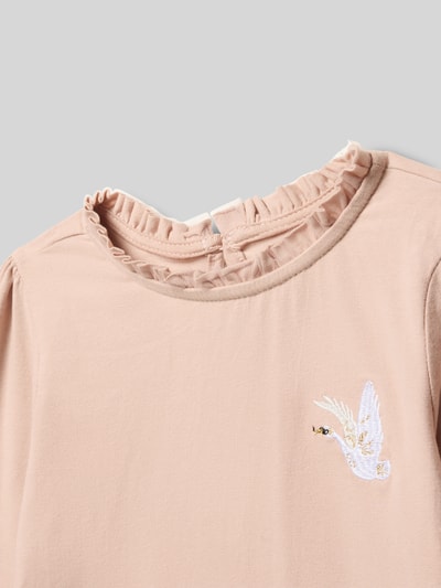 Blue Seven Regular Fit Longsleeve mit Logo-Print Rosa 2